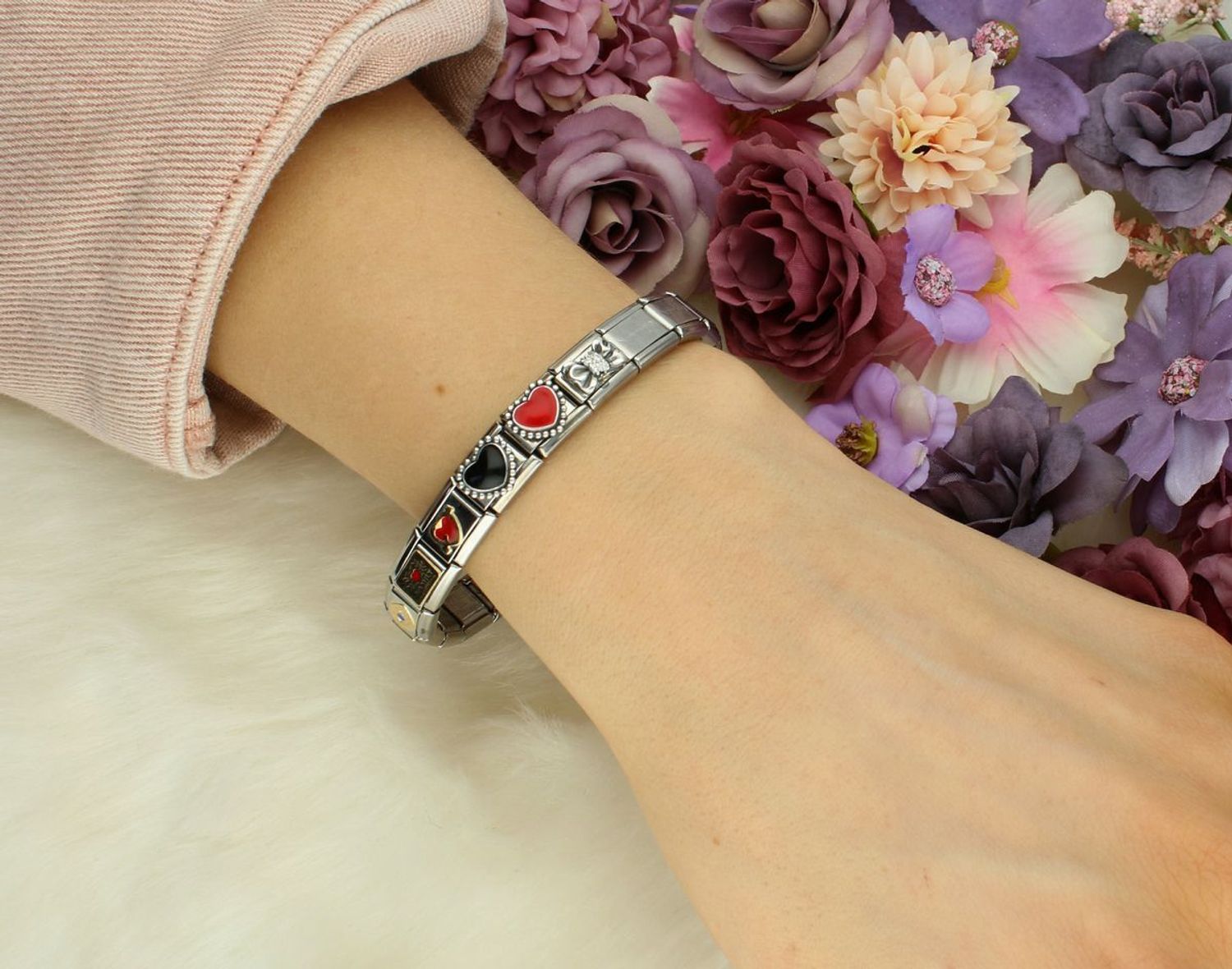 Charms Nomination Link 925 Silver 'Biała kokarda' 330323 11.jpg